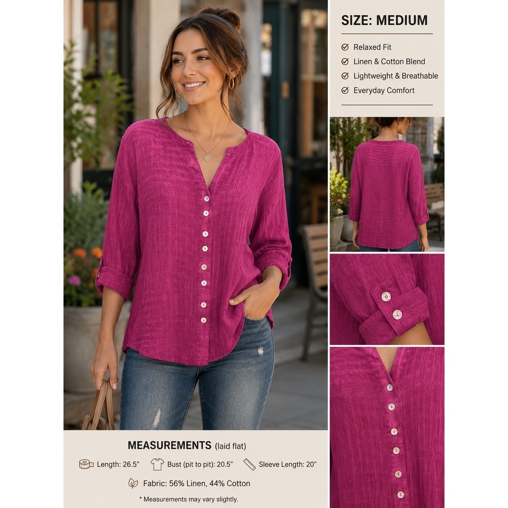 SOFT SURROUNDINGS Women's Medium Purple Long Sleeve Button Cardigan Sweater 2032